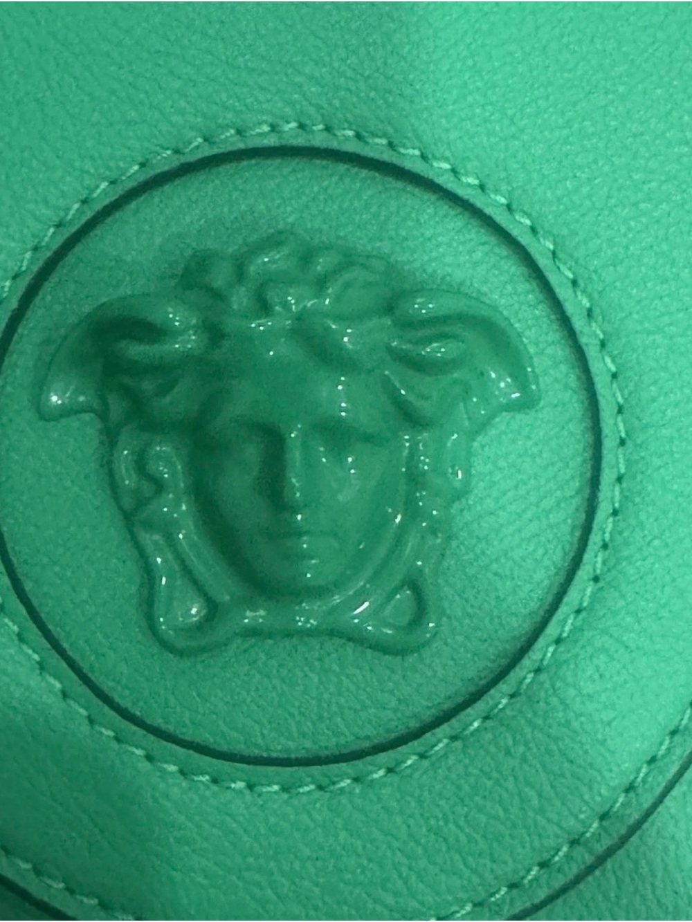 Versace Emerald Green Leather Medusa Crossbody - Picture 6 of 10